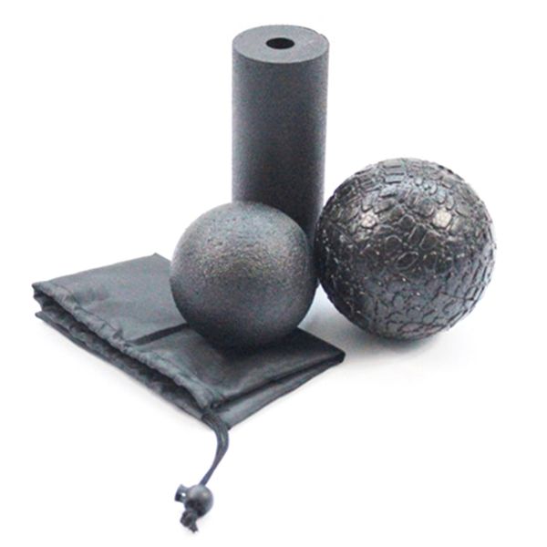 

hot-3 in1 набор эпп hollow йога колонка foam roller blocks массаж йога болл тренажерный зал пилатес упражнения фитнес-оборудование с мешком