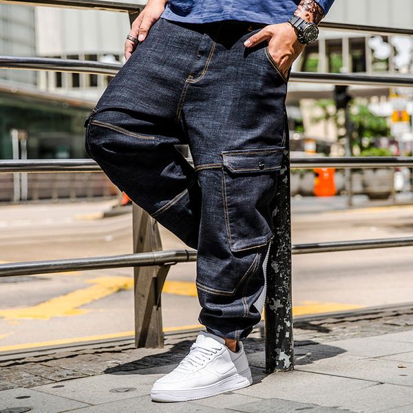 

2018 new jeans men classical jean high quality straight leg male casual pants plus size 30 32 34 36 38 40 42 44 46 jean trousers, Blue