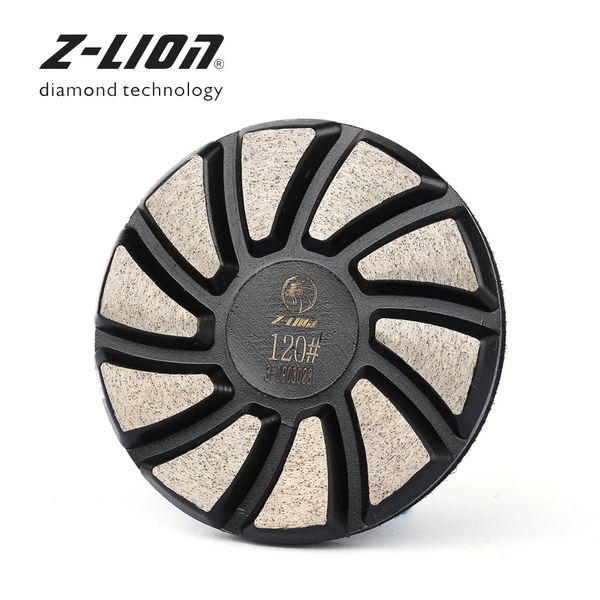 

z-lion 3 inch 1pc diamond polishing pad 75mm concrete granite marble floor grinding disc metal bond turbo segments abrasive tool