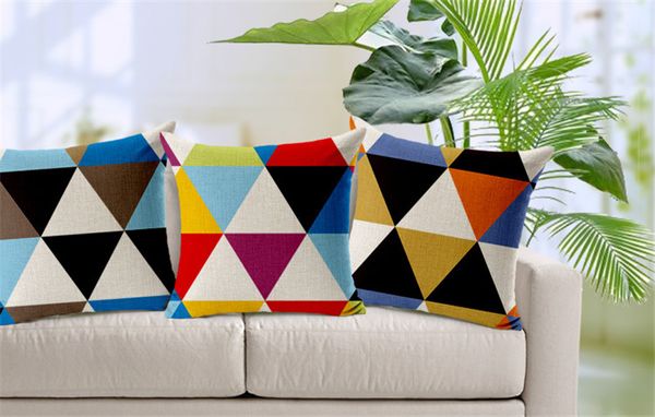 

2020 geometrical pattern cushion without core cushions linen decorative pillowcases 18x18 inches pillow case