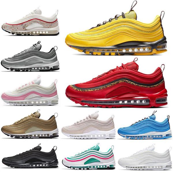 

2020 bred 97 mschf x inri jesus mens running shoes undefeated black white trainers have a day 97s og designer sports sneakers 36-46, White;red