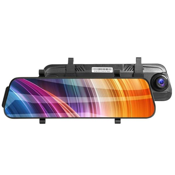 

l9602 9.66 inch streaming rearview mirror car dvr camera dash cam dual lens auto registrar driving recorder hd 1080p