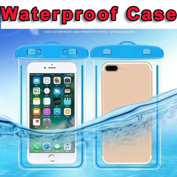 

Waterproof bag dry bag pvc mobile phone bag pouch with compa bag for diving wimming port for iphone 8 7 6 plu x 9 6inch univer al