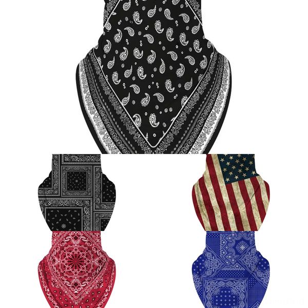

calpu 3d bandana magic scarf multi-function half face mask neck sports scarf anti-uv cycling printing outdoor er headwea, Black