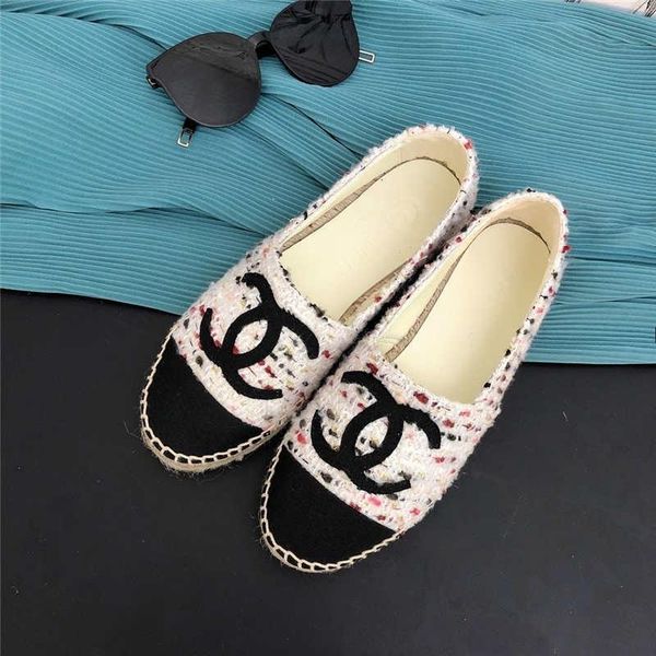 

chanel роскошный дизайнер top продавать свои работы женщин в low-top luxury espadrilles fisherman sheep кожаной обуви casual тапок резиновая, Black