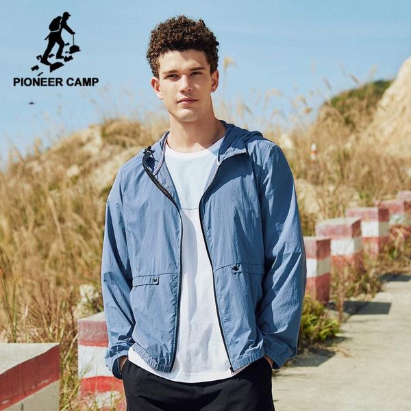 

pioneer camp 2020 new quick dry sunscreen jacket men skin coat waterproof uv outwear men's summer jackets apf0207162, Black;brown
