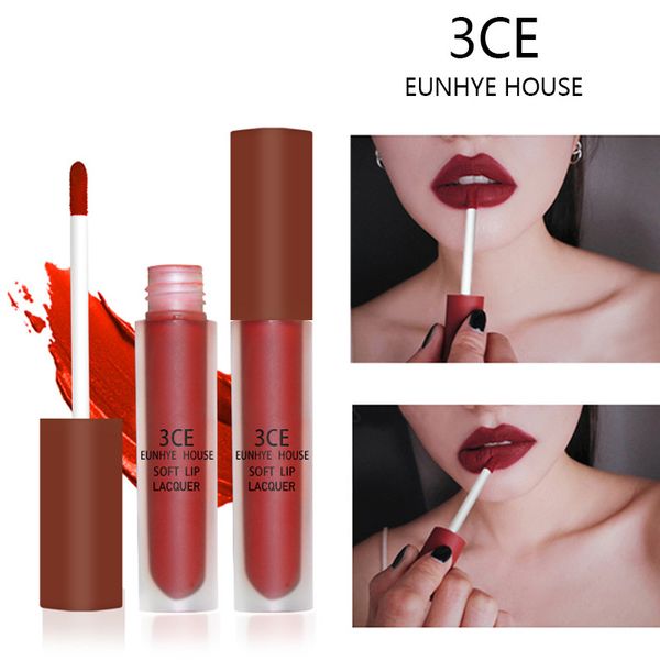 3ce eunhye casa maquiagem veludo fosco batom lip gloss esmalte fosco de longa duração à prova d 'água fosco lipgloss líquido cosméticos