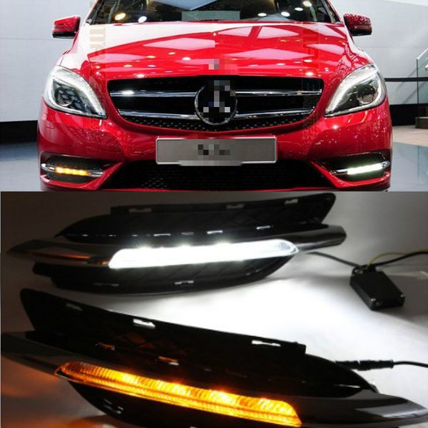 

2шт led drl желтые поворотники для b-класса w245 b180 b200 11-13 белый