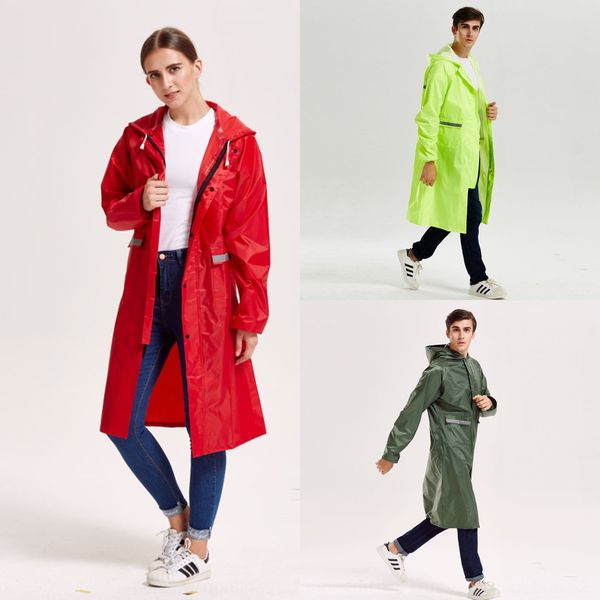 

outdoor men's and women's conjoined raincoat travel hiking reflective windbreaker windbreaker long climbing raincoat, Red;brown