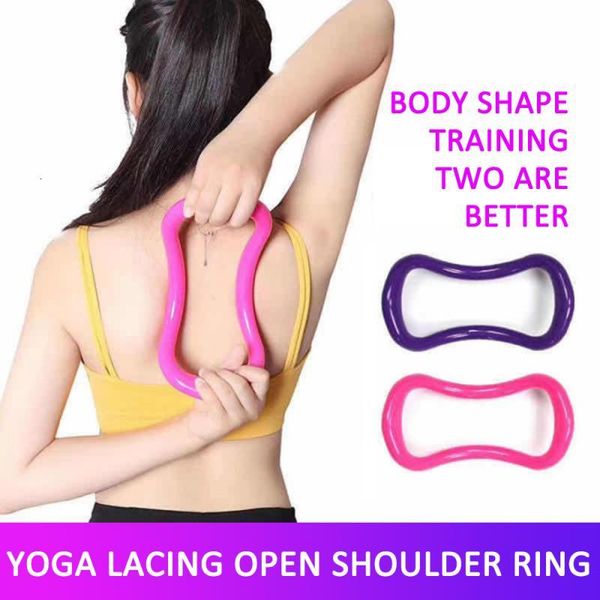 

fitness massage 1/4pcs pilates yoga circles circle yoga ring home gym physical exercise full body building workout training
