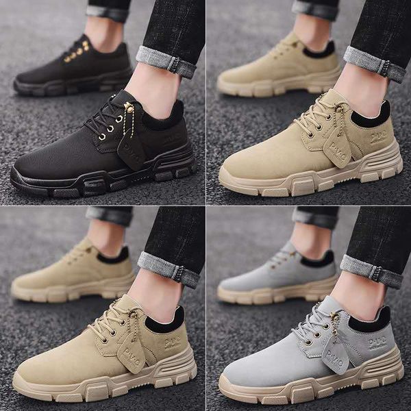 

spring new martin boots men's british wild shoes low-tide shoes short boots tooling big head casual men's shoes, Black