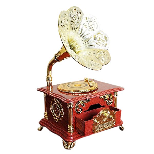 

creative phonograph music box jewelry box gift christmas retro music handicraft furnishing articles home decor accessories