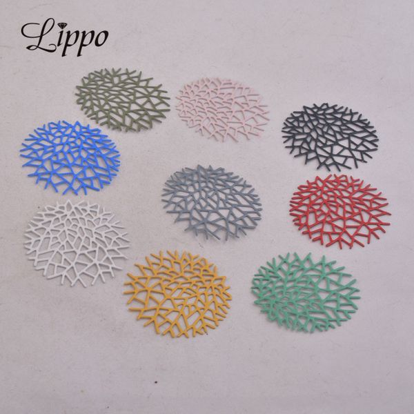 

50pcs ab4885 30mm branch charms metal jewelry filigree earrings findings, Bronze;silver