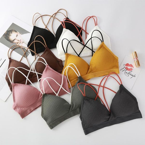 

1 pcs women bra deep v backless seamless soft cup bras underwear ladies invisible thin cup padded breathable lingerie, Red;black