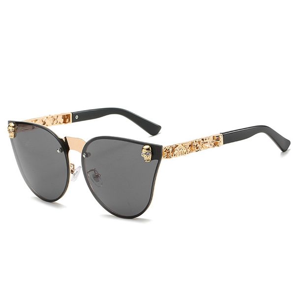 

gothic sunglasses fashion toad mirror skull skull women's glasses, White;black