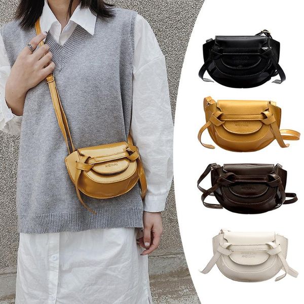 

casual women pu leather crossbody bag female saddle messenger shoulder handbags women 2020 small handbag ladies fashion purse