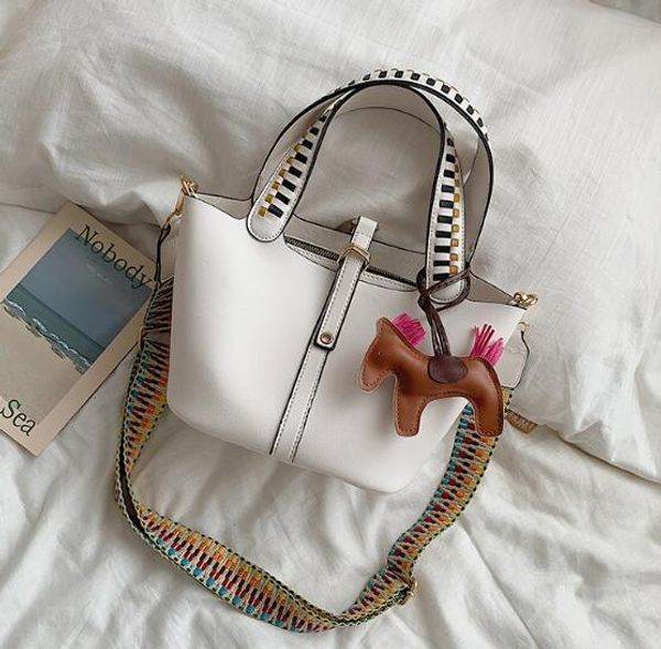 

fashionwomen bucket bags new style wide shoulder straps shoulder bags lady handbags pu bag