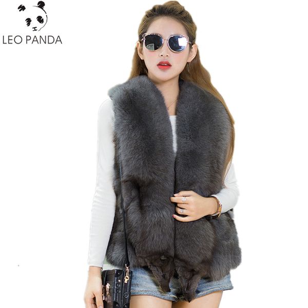 

2019 winter women's superior quality real fur vest winter warm 3 rows waistcoat sleeveless coat fashion gilet, Black;white