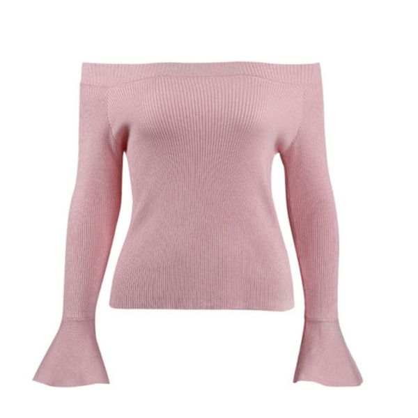 

women 2019 autumn crop off shouder shirt blouse casual flare sleeve cotton blend, White