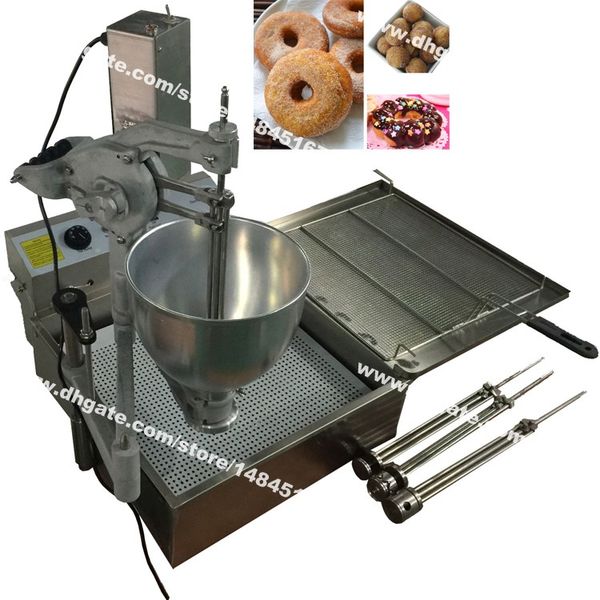 Grátis 3-Mold 7.5L Heavy Duty 110v 220v elétrico automático Criador Donut Bola Donuts Máquina Fryer