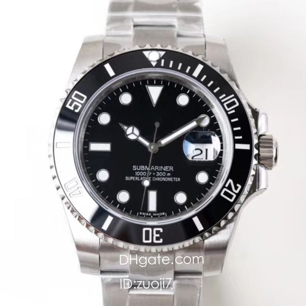 

N high buality factory v7 luxury watch men automatic eta 2836 watche 116610ln dive apphire watche dhl wri twatch, Slivery;brown