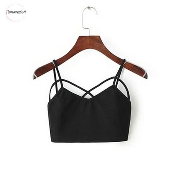 

women cut tank out white bra crop bralette strappy crochet cropped blusas bandage halter bustier camisole