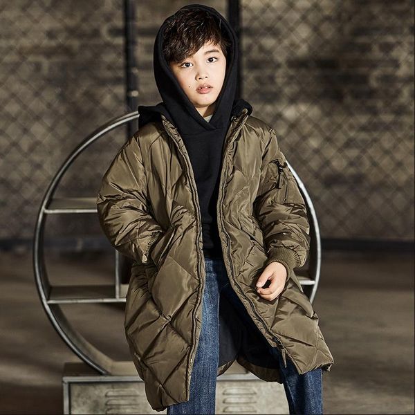

wholesale promotion uniform style winter hooded thicker warm down jacket modis white duck down coat for cold weather y1728, Blue;gray