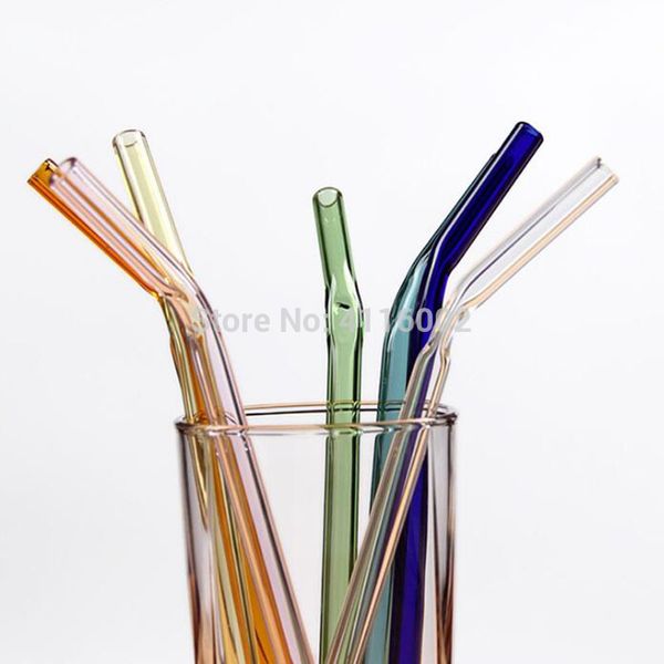 

300pcs special fine curved glass pipe environmental glass health baby drinking straws pipette drinking straws eco-friendly