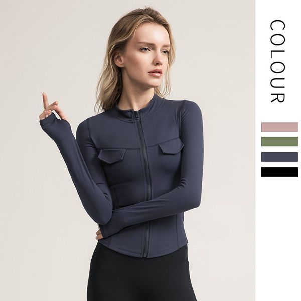 

2019 new sports shirt female tight fitness clothes autumn and winter was thin long-sleeved quick-drying yoga clothing, White;red