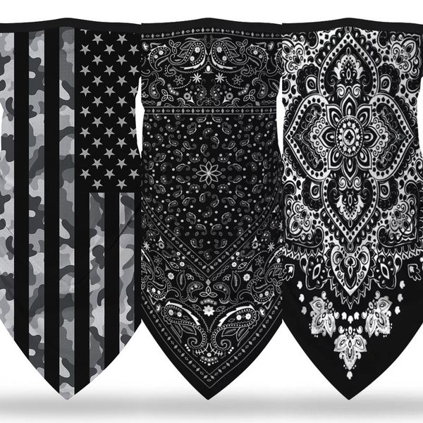 

gxubl bandana style printed headband shipping scarf men women multifunctional seamless face mask tube ring scarf sea 233, Black