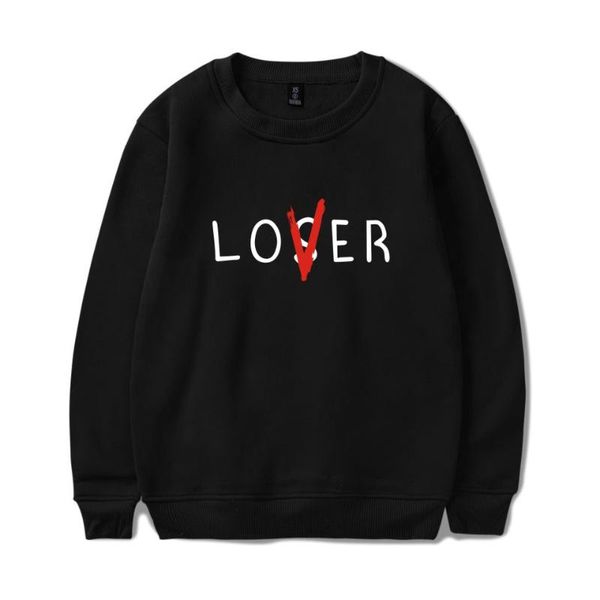 

mens hoodies bluza pennywise loser lover hoodie mens pullover casual los/ver hoodies kpop long sleeve movie it losers club sweatshirts men, Black
