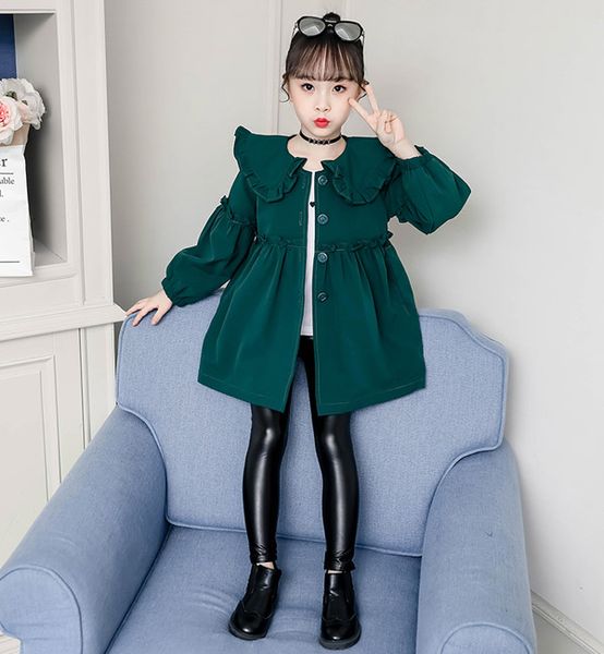 

girl long coat fashionable princess coat, Blue;gray