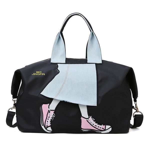 

new hand luggage travel bag women waterproof polyester duffle bag for female girl travelling shoulder bags travel bags