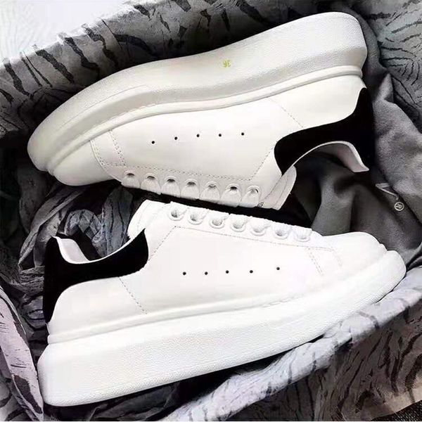 

leather queens italy thick-soled casual sports 3m reflective white shoe women men shoes designer 6cm heighten soft, Black