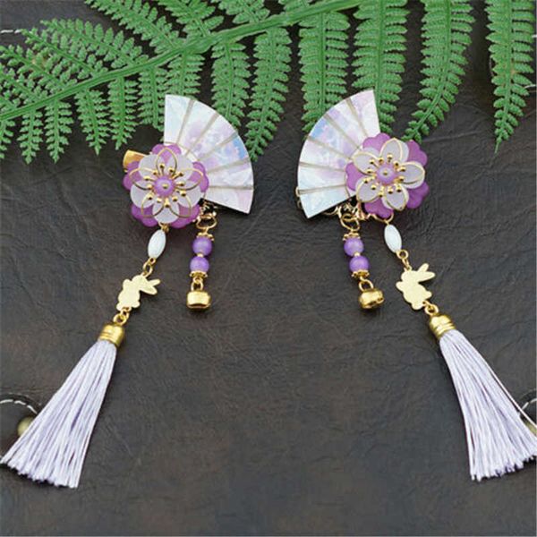 

cute girl for pin tassel hair cute accessories hairpin chinese handcraft clip ancient, Slivery;white