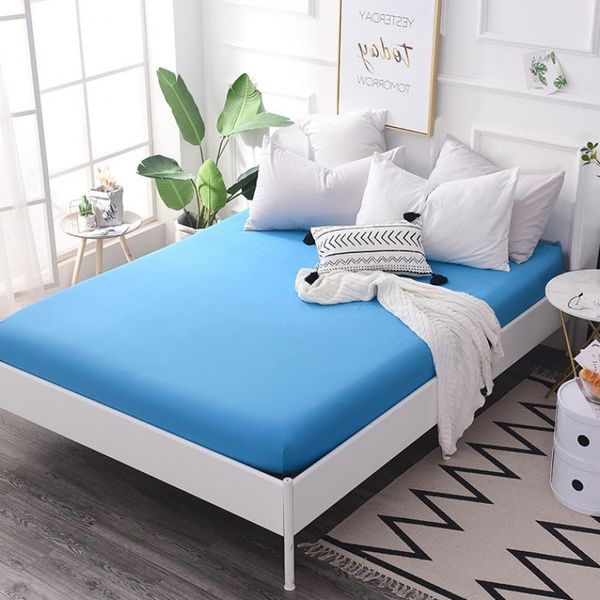 

140x200cm blue fitted sheet mattress cover with all-around elastic rubber band printed bed sheet selling bed linens