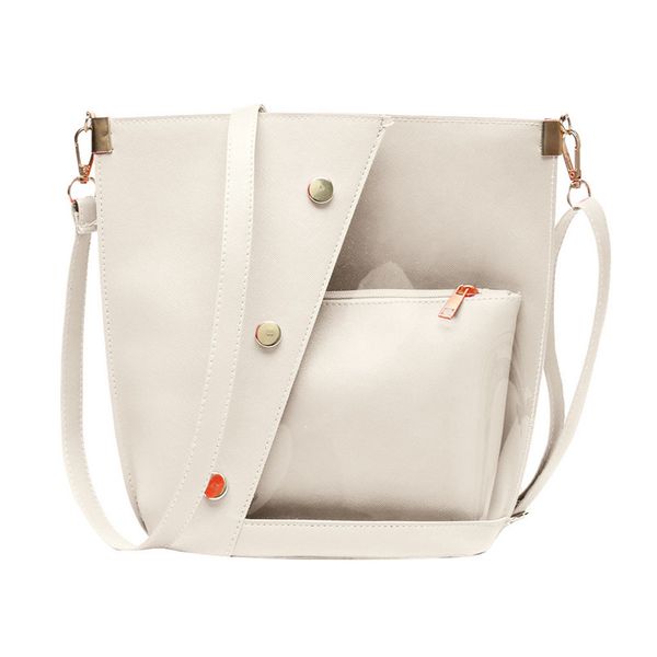 

rivet jelly bag women clear transparent pvc shoulder bags luxury handbags women bags designer 2019 pu leather messenger a1