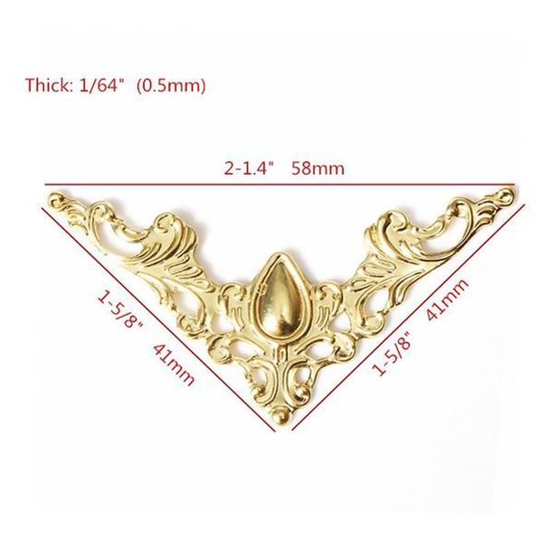 

24 pcs vintage metal book corner protector box book scrapbook album corner decorative protector cover