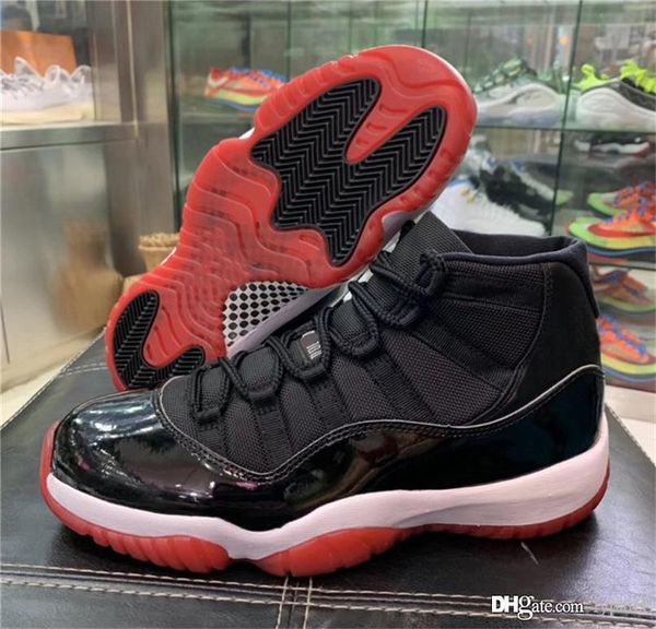 

2019 new release authentic air 11 bred men basketball shoes real carbon fiber 63jordan sports sneakers with box 378037-061
