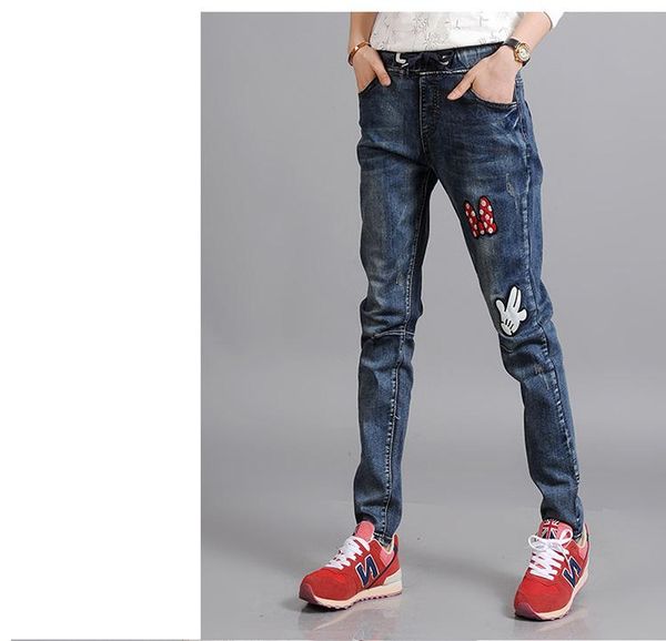 

lake blue jeans is natural yards han edition show thin foot trousers new age season leisure loose baggy pants