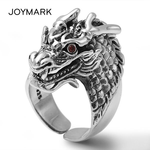 

head thai silver ring for men unique characterful s925 sterling silver jewelry openable rings christmas gift tsr102, Golden;silver