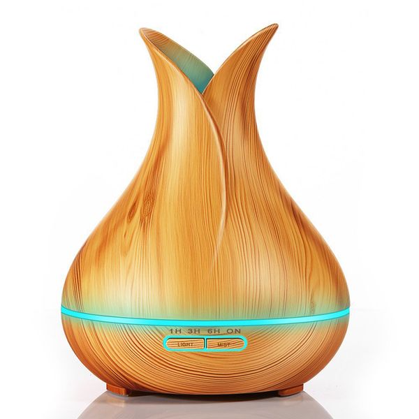 

400ml aroma air humidifier wood grain with rgb 7colors led lights essential oil diffuser aromatherapy electric mist maker for home offic hot