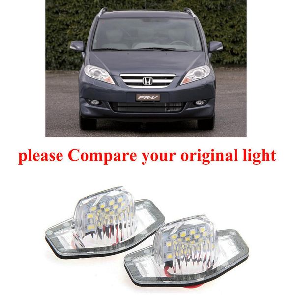 

2 bulbs xenon white led license number plate lights for fr-v frv 5d 05-09 error canbus