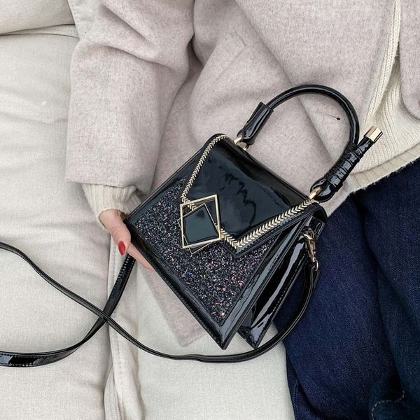 

мода лакированной кожи блестки crossbody сумки для женщин 2020 mini плечо сумка для женщин сумки totes