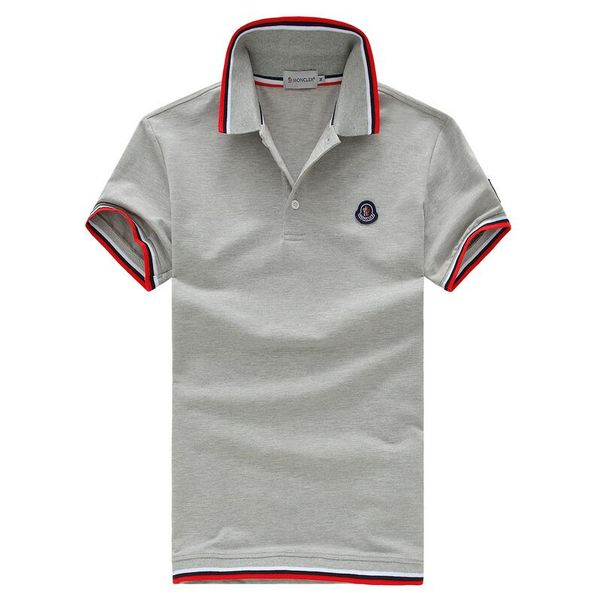 

4 цвета сплошной цвет футболки бренд дизайнер мужчины отворот тонкий с логотипом