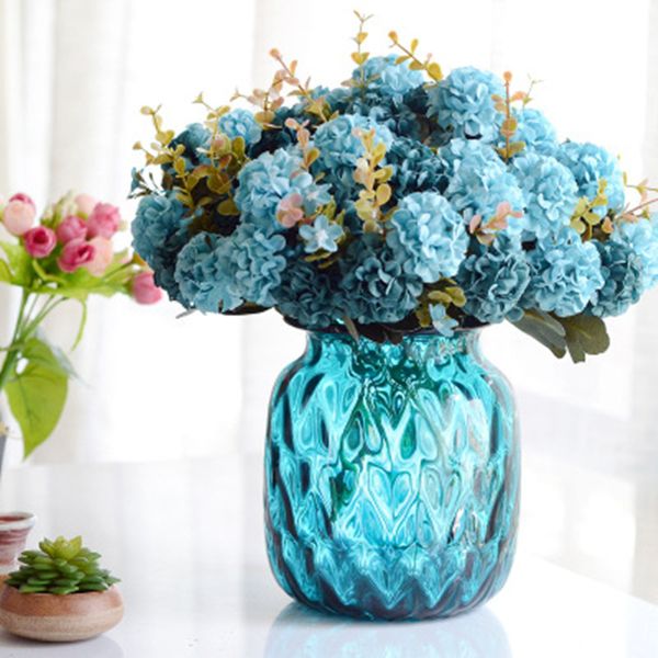 

искусственный цветок хризантемы мяч для дома дисплей искусственный букет симуляторы растений для домашнего декора 10 голов / букет