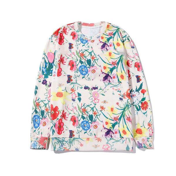 

mens designer pullovers luxury flowers pattern sweatshirt active colorful letters printing streetwear kanye west brand hiphop mens hoodies, Black