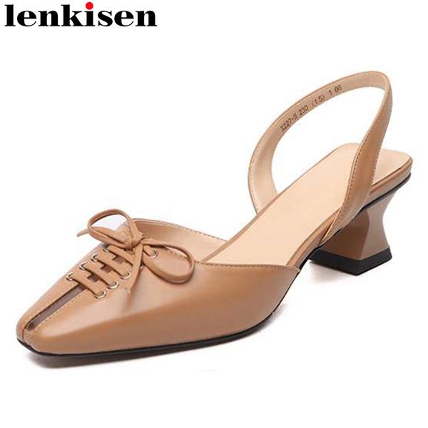 

lenkisen gladiator recommend cozy small square toe bowtie sweet med strange heels young lady daily wear pumps l27, Black