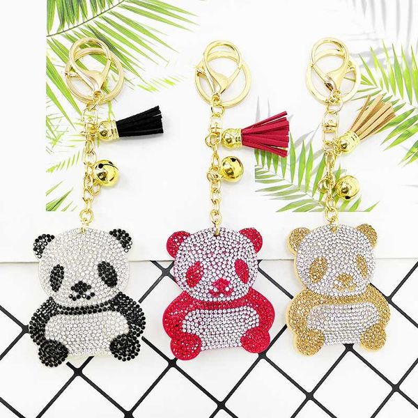 

творческие горячие продажи мультфильм многоцветного корейского бархат panda брелок кулон кисточка сумка шарм медведь животные на заказ, Silver