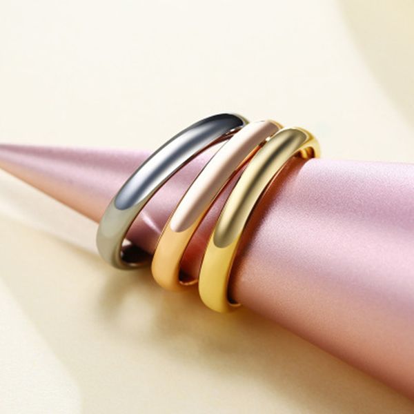 

thin rings for women girl solid stainless steel minimalist ring set elegant party tail ring extra small, Silver